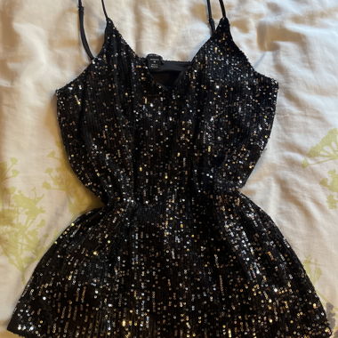 Black Sequin top