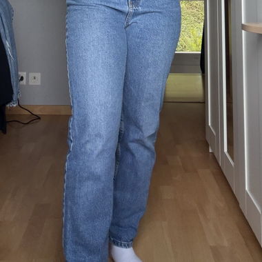 High-Waist Straight Jeans