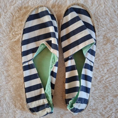 Espadrillas blu e bianche