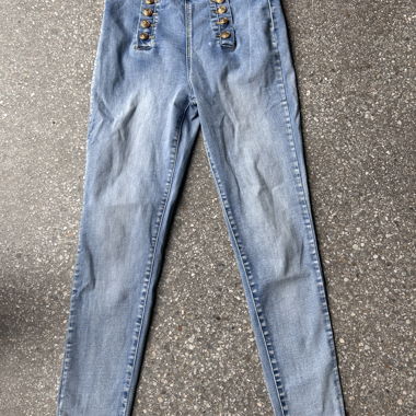 Blue Rags Jeans taille haute à boutons 38