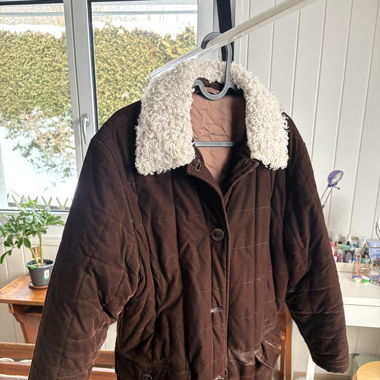 Veste vintage en velours brun