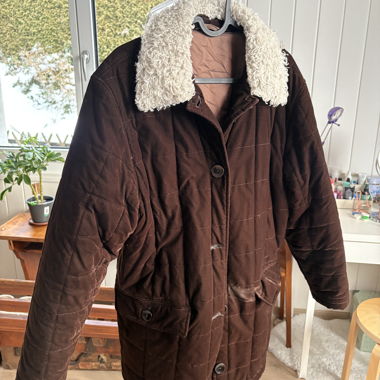 Veste vintage en velours brun