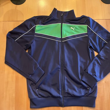 Puma Trainingsjacke – Dunkelblau x Hellgrün 