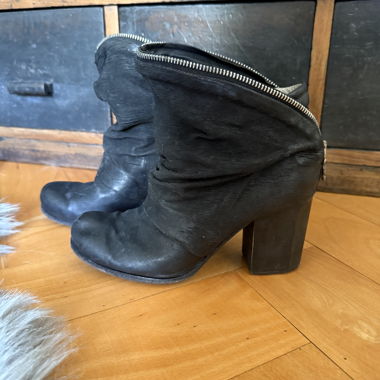 Schwarze AS.98 Stiefeletten mit Absatz