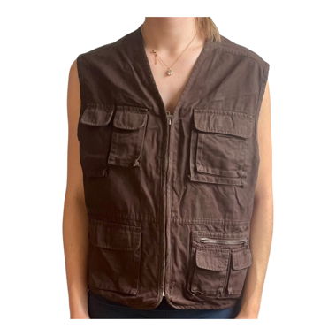 Braune Utility-Weste