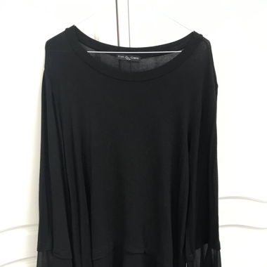 Bluse mit Volant-Besatz