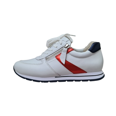 Baskets Gabor en cuir blanc/rouge/bleu- Taille 37