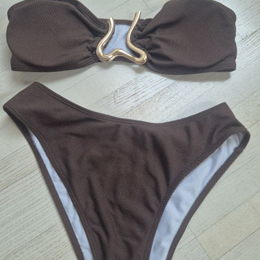 Brown Bandeau Bikini