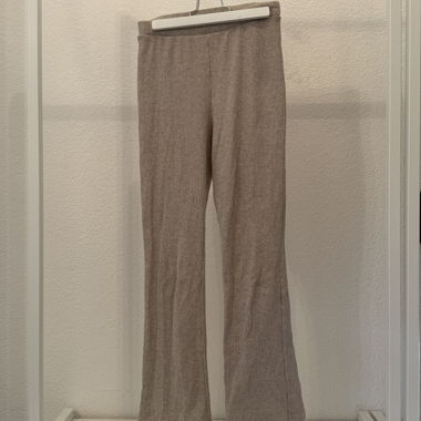 Beige gerippte Loungehose