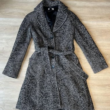 Manteau chaud à chevrons