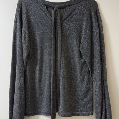 Top pailleté argenté vintage des années 90