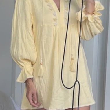 Fae & Feathers Gelbes Kleid Sommer wie Zimmermann