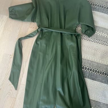 MNG Green Faux Leather Dress