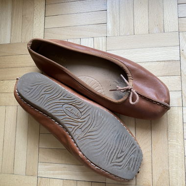 Ballerines Clarks en cuir marron