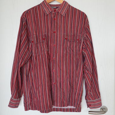Vintage Herren Hemd, Gestreift, Grösse M
