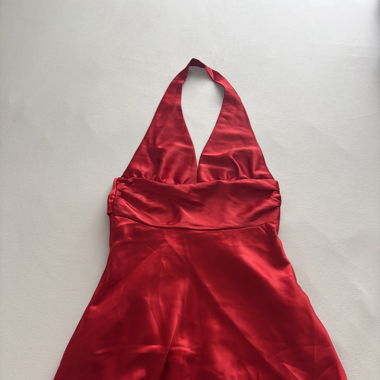 Rotes Sommerkleid Neckholder, Grösse L
