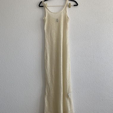 Robe maxi en mesh à sequins H&M beige taille S