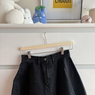 Vintage schwarzer Denim Rock / skirt 