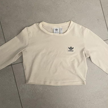 beige/cream adidas long sleeve