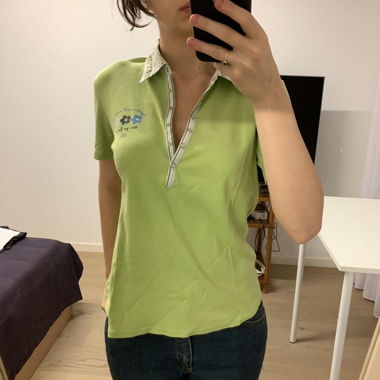 green blouse