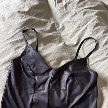 fake leather top 