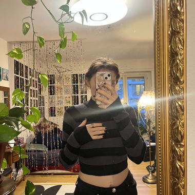 Maglione viola/nero