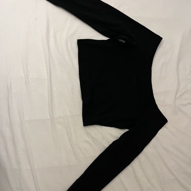 Schwarzes Crop Top