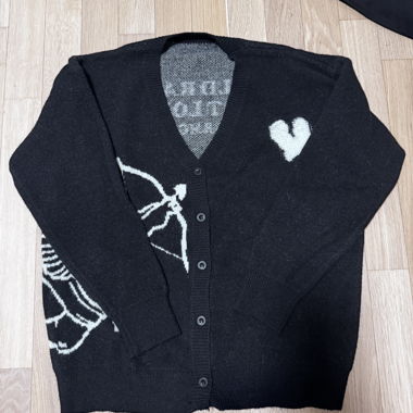 Cardigan en maille noir XL