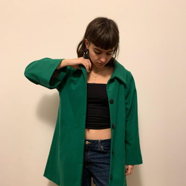 green coat