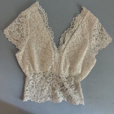 Top in pizzo bianco Morgan