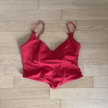 Red corset top