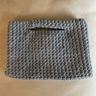 Sac fait main au crochet bleu clair