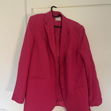 Blazer in lino rosa H&M