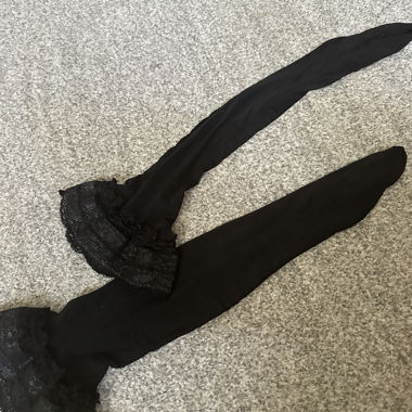 Black lace tights