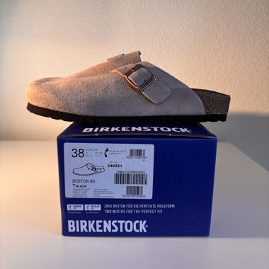 Birkenstock Boston Clogs Taupe Gr. 38