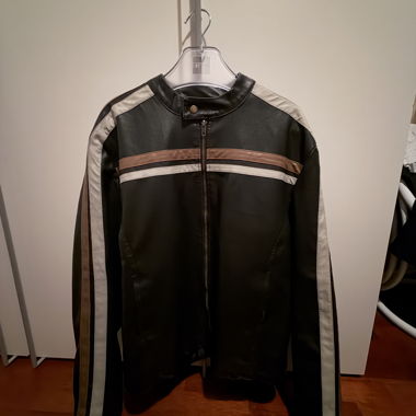 Veste en cuir noire