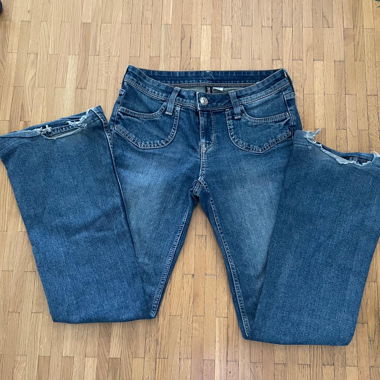 Jeans flare a vita bassa Y2K