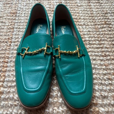 Grüne Leder-Loafers von Boden - 39
