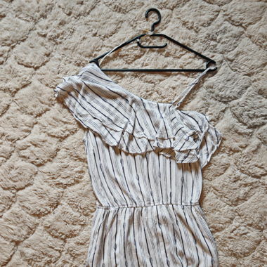 combishort rayée asymétrique