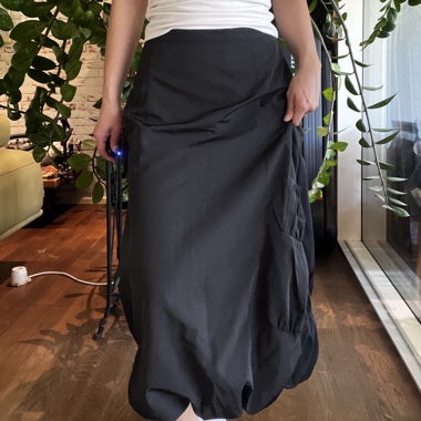 Jupe noire parachute de marque japonaise