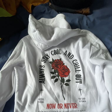 White hoodie