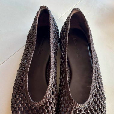 Massimo Dutti Leder Ballerinen 40 in braun 