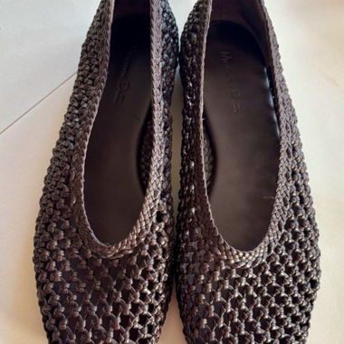Massimo Dutti Leder Ballerinen 40 in braun 