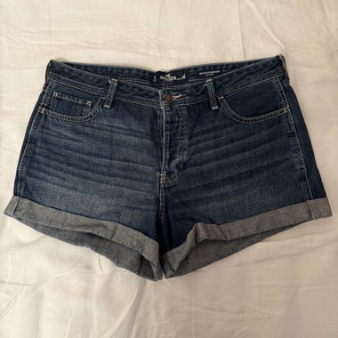 Pantaloncini jeans Hollister High-Rise Boyfriend w32