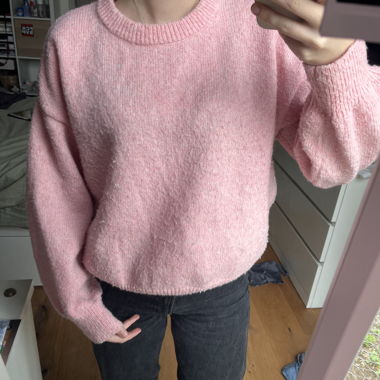 Maglione in maglia rosa