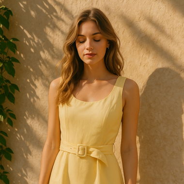 Sommerkleid von H&M – Größe 34, zartgelb