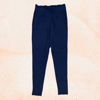 ONLY - TALL - Navy Rüscheli Pinstripe Pants - S 