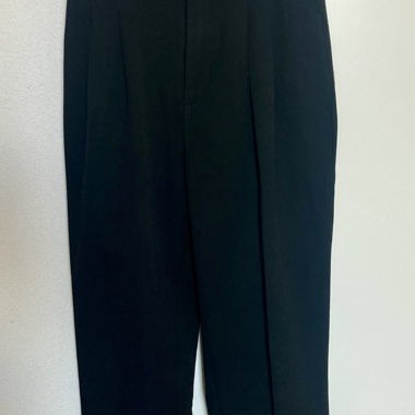 Black pleated dress pants