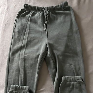Jogginghose grau/grün und schwarz