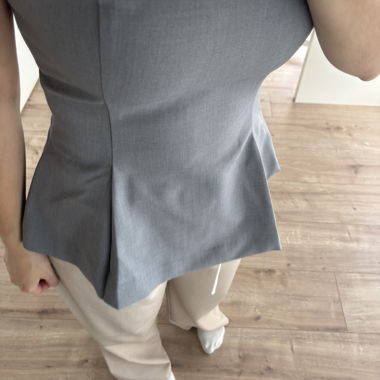 Grau trägerloses Bustier-Top